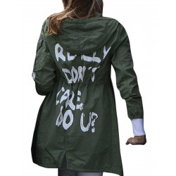 I Really Don't Care Do U Melania Women Trump Mechanic Cargo Olive Summer Jacket